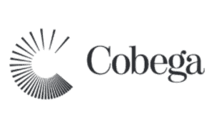 Logotipo de Cobega sobre fondo blanco.