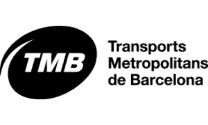 El logo de transportes metropolitanos de barcelona.