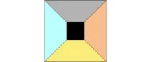 Una imagen de un triángulo con diferentes colores.