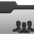 Un grupo de personas en una carpeta sobre un fondo blanco.